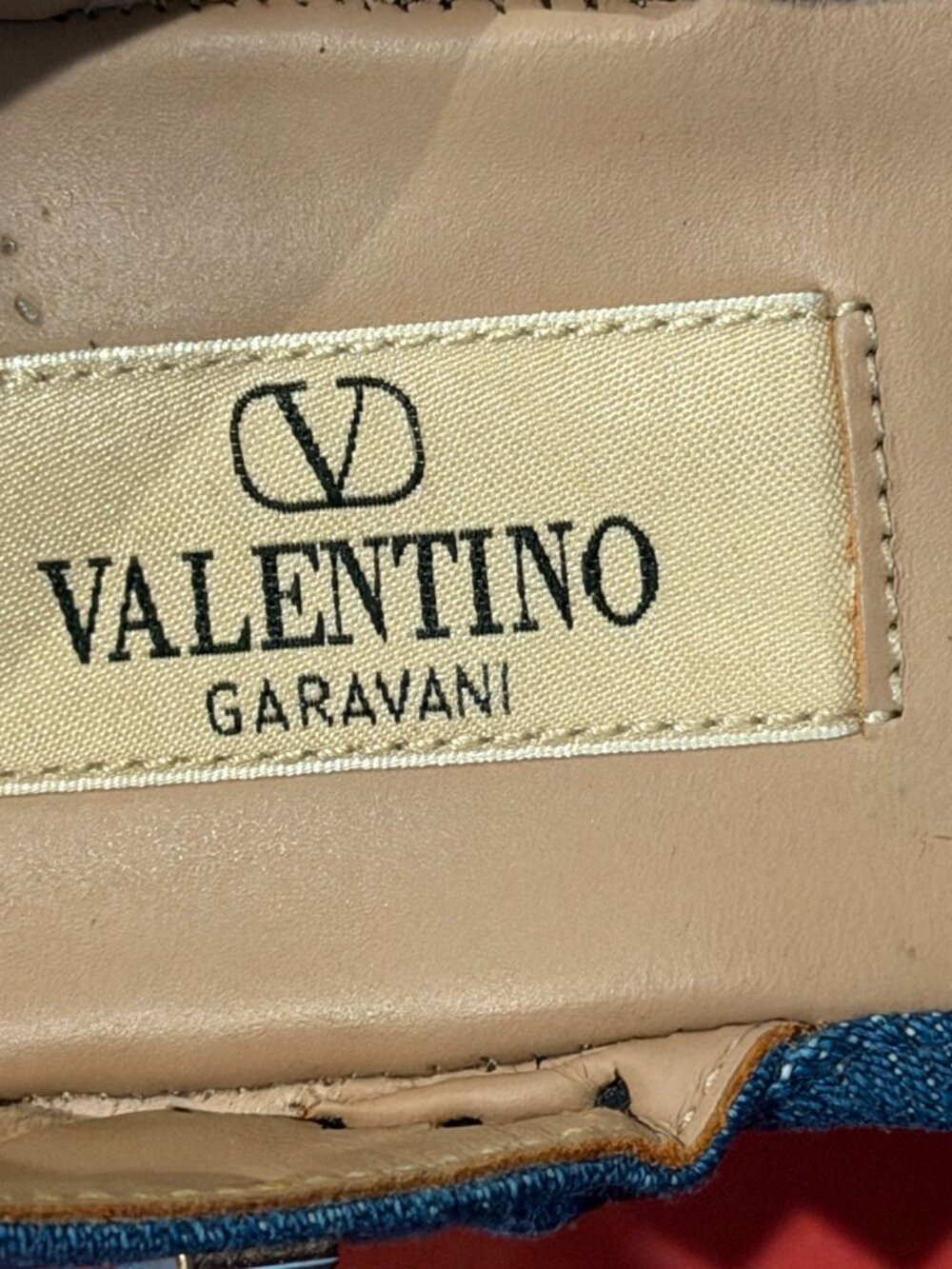 Valentino Rockstud Denim Espadrilles  Size 37 - Picture 12 of 14